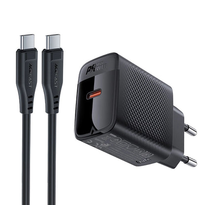 Φορτιστής Δικτύου με Καλώδιο USB-C Acefast A82, 20W, 3A, 1 x USB-C, Μαύρο