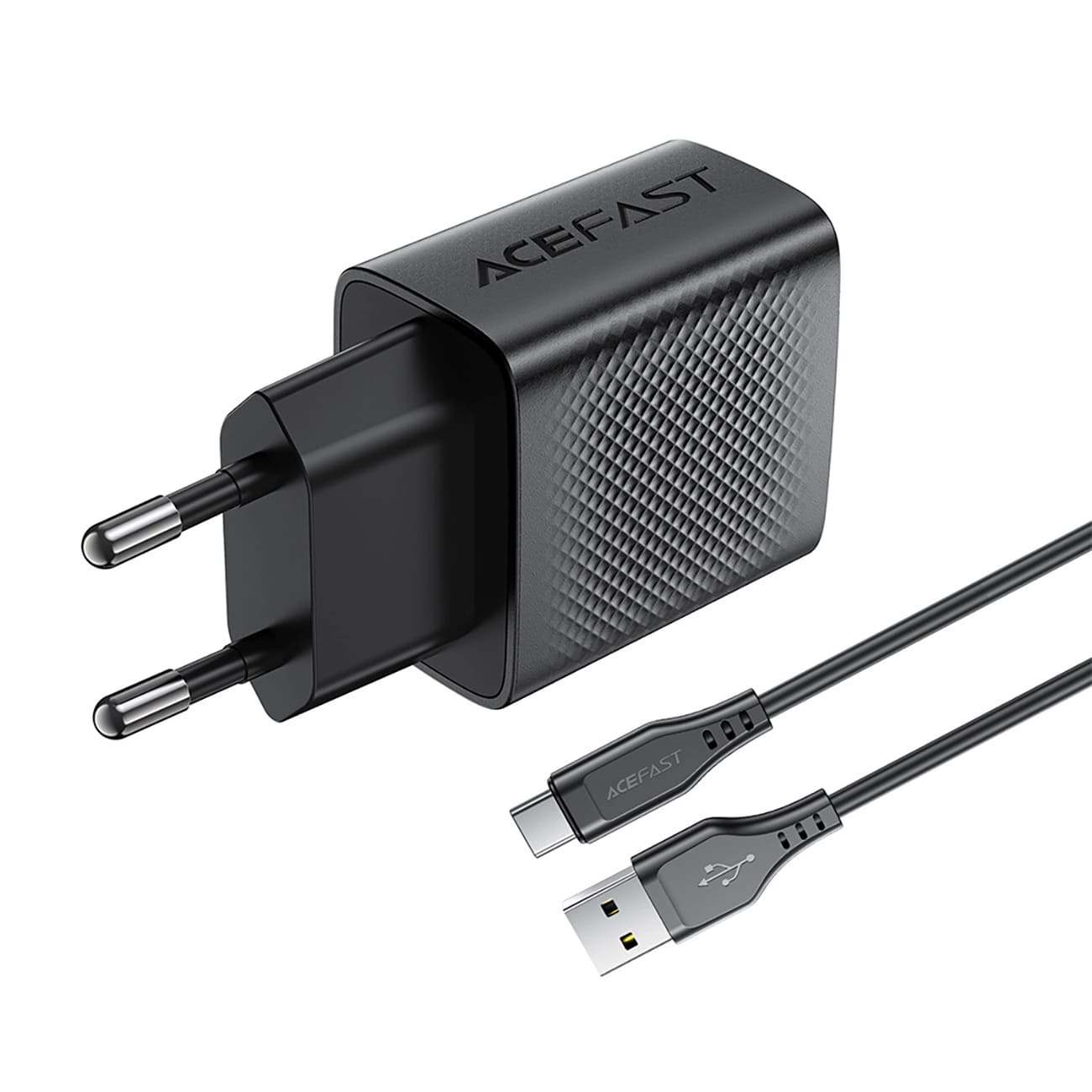 Φορτιστής Δικτύου με Καλώδιο USB-C Acefast A90, 18W, 3A, 1 x USB-A, Μαύρο