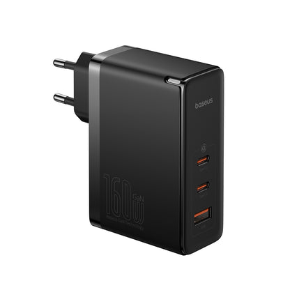 Φορτιστής Δικτύου με Καλώδιο USB-C Baseus GaN5 Pro, 160W, 5A, 1 x USB-A - 2 x USB-C, Μαύρο P10110825113-00