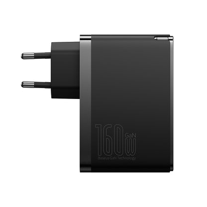 Φορτιστής Δικτύου με Καλώδιο USB-C Baseus GaN5 Pro, 160W, 5A, 1 x USB-A - 2 x USB-C, Μαύρο P10110825113-00