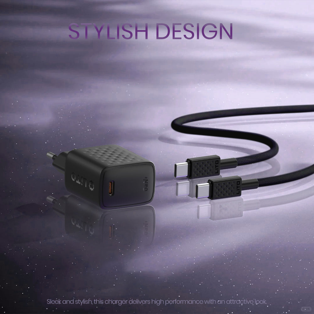 Φορτιστής Δικτύου Lito LC17, 30W, 3A, 1 x USB-C, Μαύρο