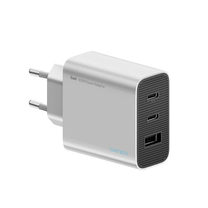 Φορτιστής Δικτύου Cuktech, 65W, 3.25A, 1 x USB-A - 2 x USB-C, Λευκός CUK0A15CEUSL