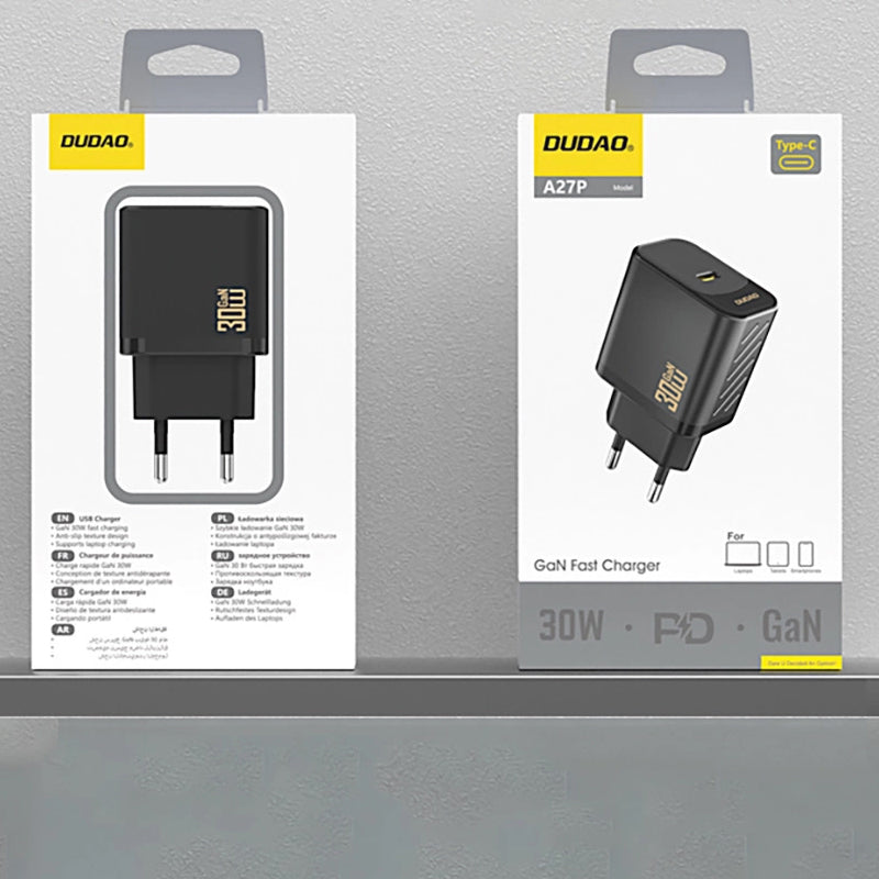 Φορτιστής Δικτύου Dudao A27P, 30W, 3A, 1 x USB-C, Μαύρος