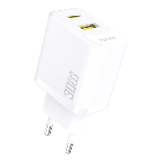 Φορτιστής Δικτύου Dudao A27TEU, 30W, 3A, 1 x USB-A - 1 x USB-C, Λευκό