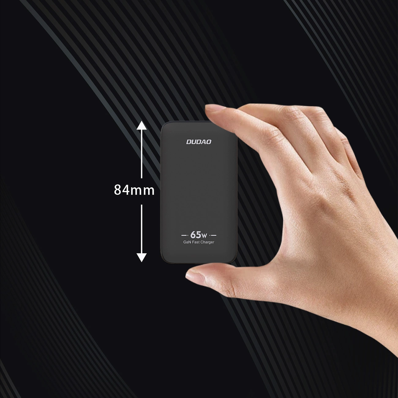 Φορτιστής Δικτύου Dudao A65Q Travel, 65W, 3.25A, 1 x USB-A - 1 x USB-C, Μαύρο
