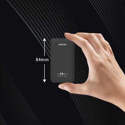 Φορτιστής Δικτύου Dudao A65Q Travel, 65W, 3.25A, 1 x USB-A - 1 x USB-C, Μαύρο