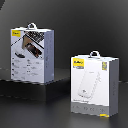 Φορτιστής Δικτύου Dudao A65Q Travel, 65W, 3.25A, 1 x USB-A - 1 x USB-C, Λευκό