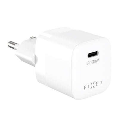 Φορτιστής Δικτύου Fixed Mini2, 30W, 3A, 1 x USB-C, Λευκό