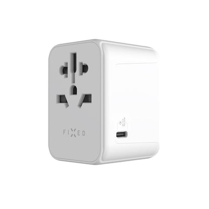 Φορτιστής Δικτύου Fixed Travel, 30W, 3A, 2 x USB-A - 1 x USB-C, Λευκό