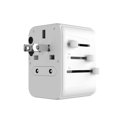 Φορτιστής Δικτύου Fixed Travel, 30W, 3A, 2 x USB-A - 1 x USB-C, Λευκό