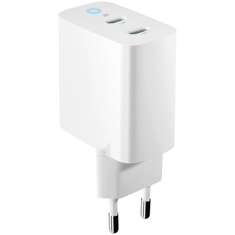 Φορτιστής δικτύου Forever TC-06-65CC, 65W, 3,25A, 2 x USB-C, λευκό 