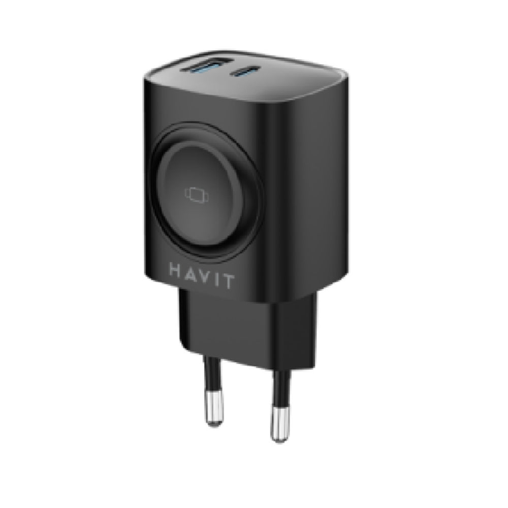 Φορτιστής Δικτύου HAVIT UC132 2σε1, 22W, 3A, 1 x USB-A - 1 x USB-C, Μαύρο
