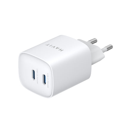 Φορτιστής Δικτύου HAVIT UC45W, 45W, 3A, 2 x USB-C, Λευκό