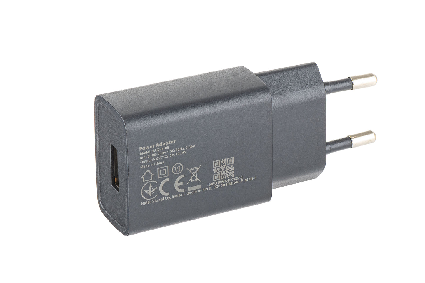Φορτιστής Δικτύου HMD, 10W, 2A, 1 x USB-A, Μαύρος H601000618SH0