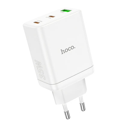 Φορτιστής δικτύου HOCO N33, 35W, 3A, 1 x USB-A - 2 x USB-C, Λευκό 