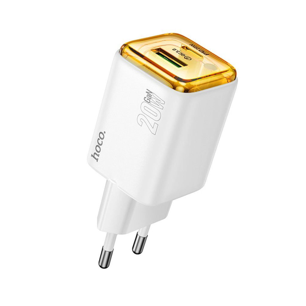 Φορτιστής Δικτύου HOCO N52, 20W, 3A, 1 x USB-A - 1 x USB-C, Λευκό