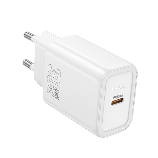 HOCO N62 Network Charger, 30W, 3A, 1 x USB-C, White