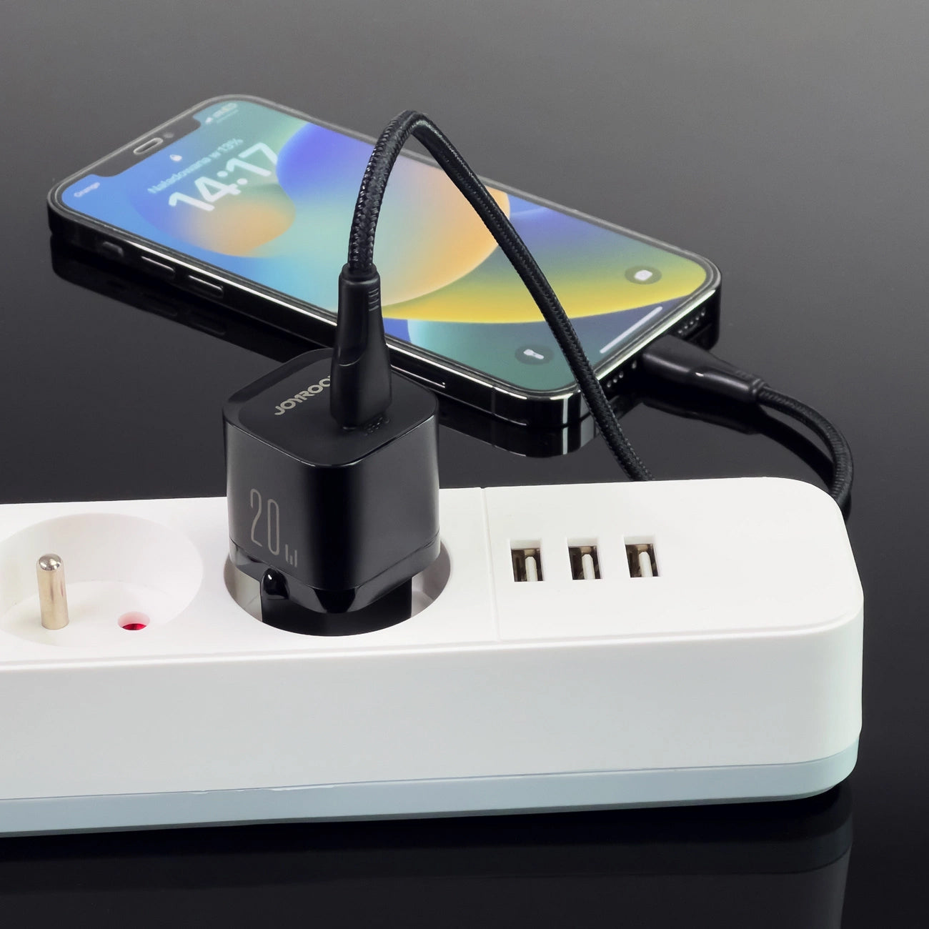 Φορτιστής Δικτύου Joyroom JR-TCF02, 20W, 3A, 1 x USB-C, Μαύρο