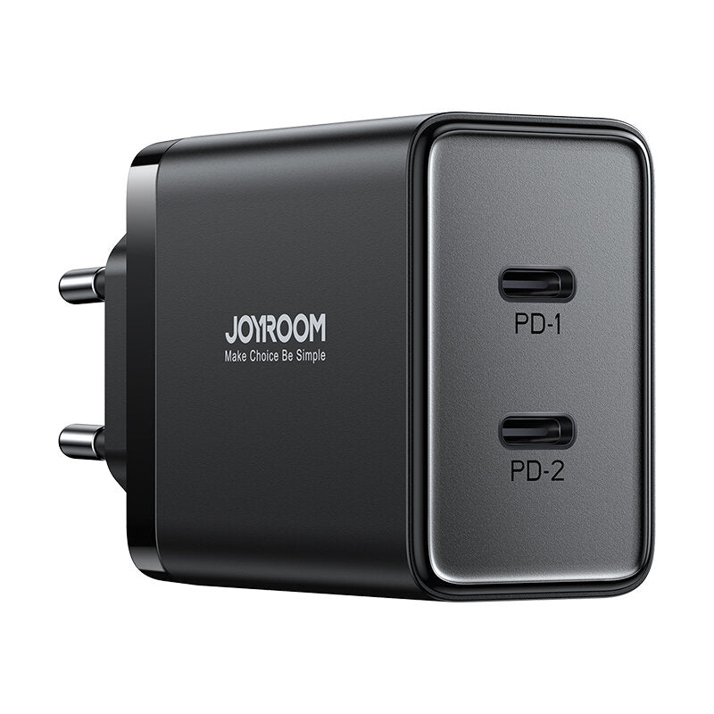 Φορτιστής δικτύου Joyroom JR-TCF09, 40W, 3A, 2 x USB-C, Μαύρο 