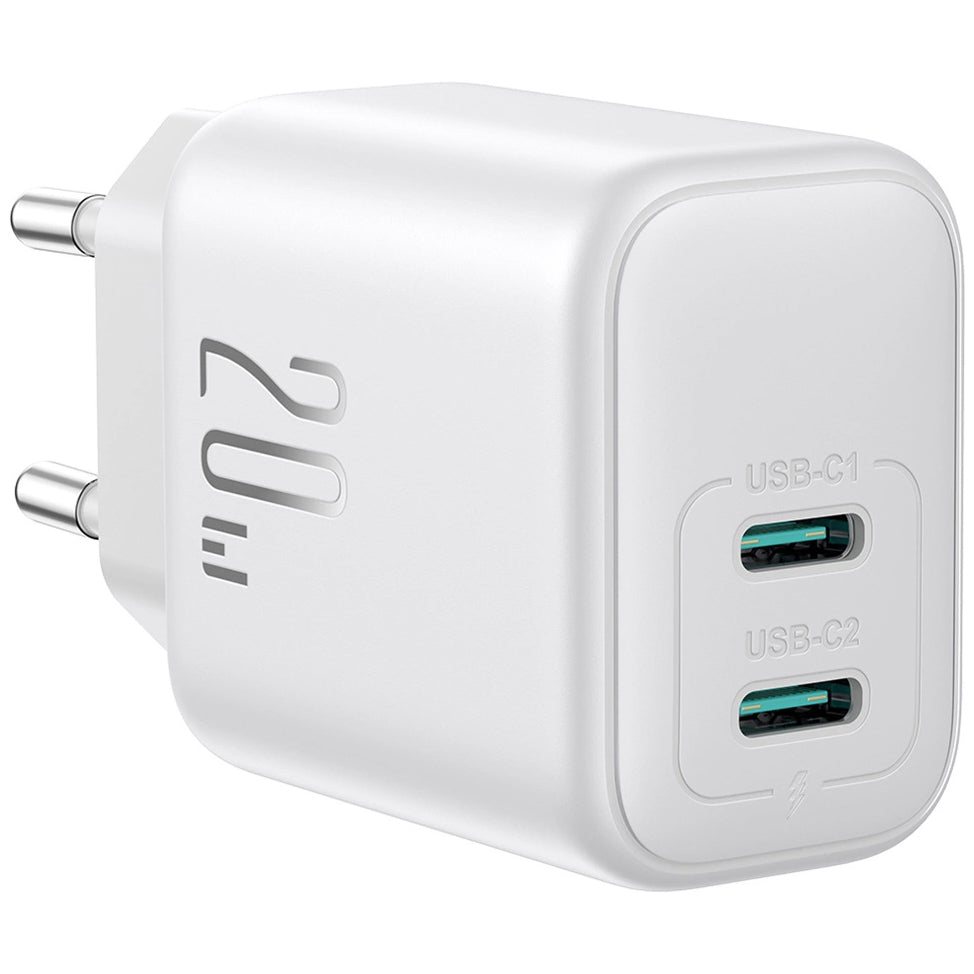 Φορτιστής Δικτύου Joyroom JR-TCF12, 20W, 3A, 2 x USB-C, Λευκό