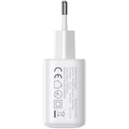 Φορτιστής Δικτύου Joyroom JR-TCF12, 20W, 3A, 2 x USB-C, Λευκό