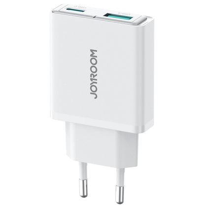 Φορτιστής δικτύου Joyroom JR-TCF14, 20W, 3A, 1 x USB-A - 1 x USB-C, Λευκό 