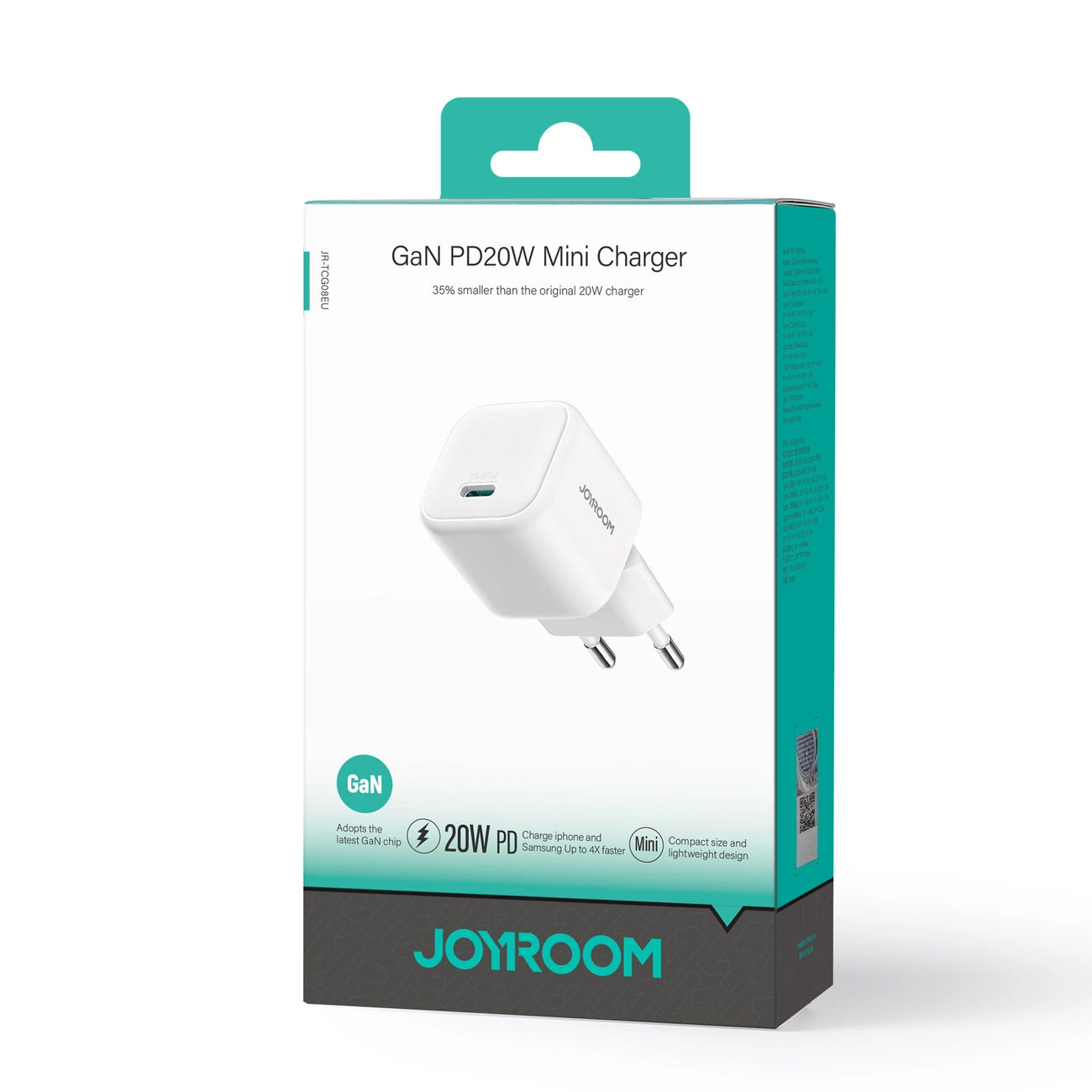 Φορτιστής Δικτύου Joyroom JR-TCG08, 20W, 3A, 1 x USB-C, Λευκό