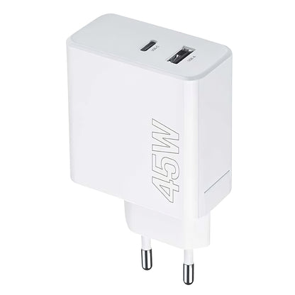 Φορτιστής δικτύου MaXlife MXTC-07-45AC, 45W, 3A, 1 x USB-A - 1 x USB-C, Λευκό