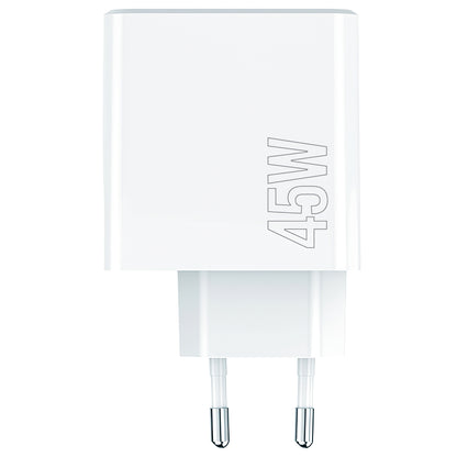 Φορτιστής δικτύου MaXlife MXTC-07-45ACC, 45W, 3A, 1 x USB-A - 2 x USB-C, Λευκό 