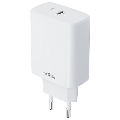 MaXlife MXTC-10-20C, 20W, 3A, 1 x USB-C, Λευκό 