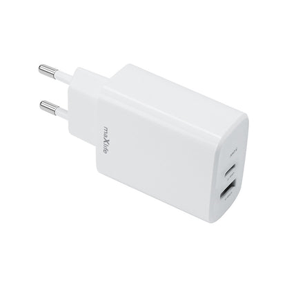 Φορτιστής δικτύου MaXlife MXTC-10-30AC, 30W, 3A, 1 x USB-A - 1 x USB-C, Λευκό 