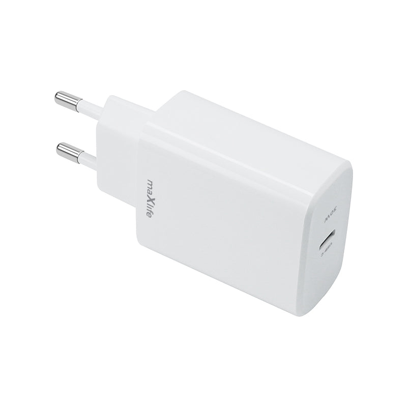 Φορτιστής δικτύου MaXlife MXTC-10-30C, 30W, 3A, 1 x USB-C, λευκό 