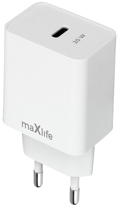 Φορτιστής Δικτύου MaXlife MXTC-13-20C, 20W, 3A, 1 x USB-C, Λευκό