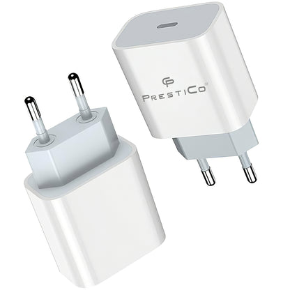 Φορτιστής δικτύου Prestico F8A Box, 20W, 3A, 1 x USB-C, Λευκό 