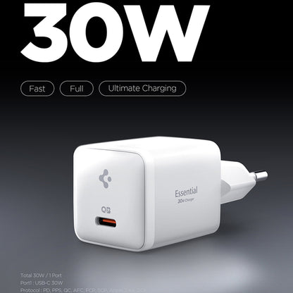 Φορτιστής Δικτύου Spigen EE301EU Essential, 30W, 3A, 1 x USB-C, Λευκό ACH09492