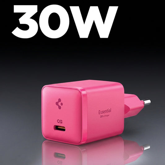 Φορτιστής Δικτύου Spigen EE301EU Essential, 30W, 3A, 1 x USB-C, Ροζ ACH10449