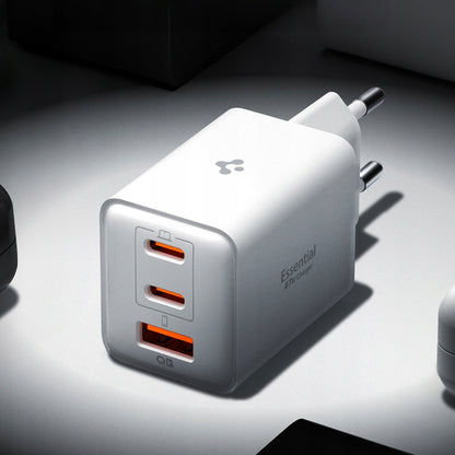 Φορτιστής Δικτύου Spigen EE473EU Essential, 47W, 3A, 1 x USB-A - 2 x USB-C, Λευκό ACH09464