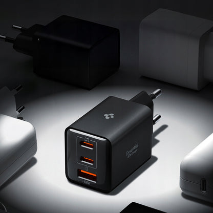 Φορτιστής Δικτύου Spigen EE473EU Essential, 47W, 3A, 1 x USB-A - 2 x USB-C, Μαύρο ACH09465