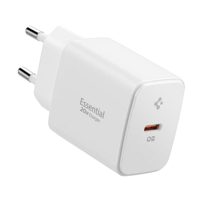 Φορτιστής Δικτύου Spigen Essential, 20W, 3A, 1 x USB-C, Λευκό ACH08701