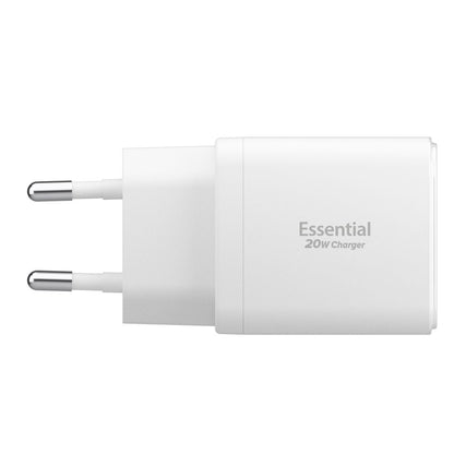 Φορτιστής Δικτύου Spigen Essential, 20W, 3A, 1 x USB-A - 1 x USB-C, Λευκό ACH08704