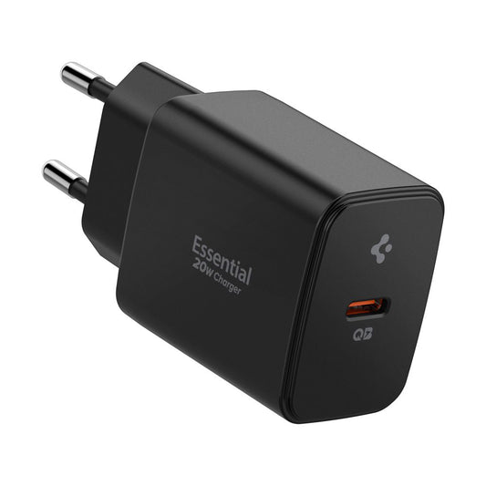 Φορτιστής Δικτύου Spigen Essential, 20W, 3A, 1 x USB-C, Μαύρος