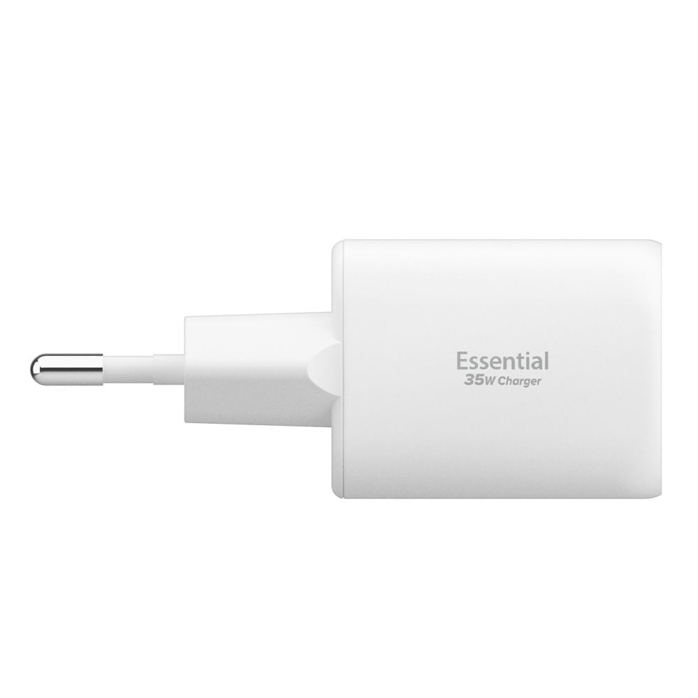 Φορτιστής Δικτύου Spigen Essential, 35W, 3A, 1 x USB-A - 1 x USB-C, Λευκό