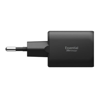Φορτιστής Δικτύου Spigen Essential, 35W, 3A, 1 x USB-A - 1 x USB-C, Μαύρο