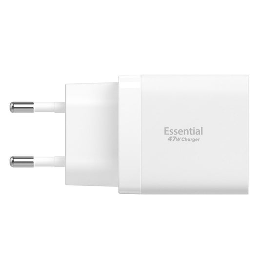 Φορτιστής Δικτύου Spigen Essential, 47W, 3A, 2 x USB-C, Λευκό