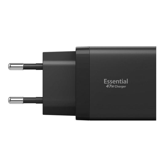 Φορτιστής Δικτύου Spigen Essential, 47W, 3A, 2 x USB-C, Μαύρο