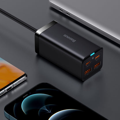 Φορτιστής Βάσης Baseus GaN3 Pro, 100W, 5A, 2 x USB-A - 2 x USB-C, Μαύρο CCGP000101