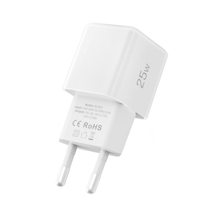 Φορτιστής Δικτύου Tech-Protect NCM25, 25W, 3A, 1 x USB-C, Λευκό
