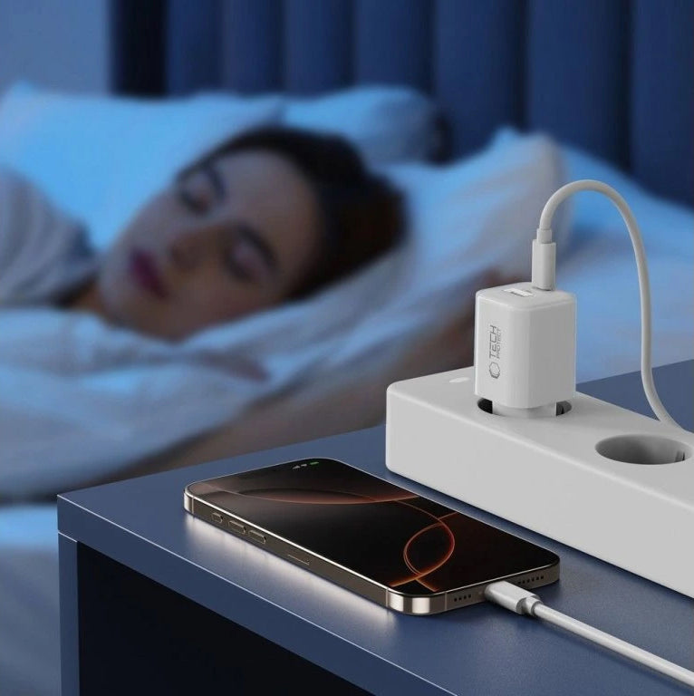 Φορτιστής Δικτύου Tech-Protect NCM33W, 33W, 3A, 1 x USB-A - 1 x USB-C, Λευκό