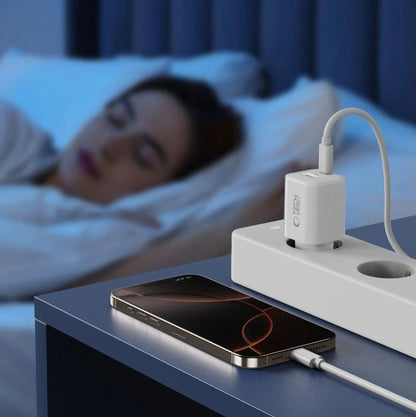 Φορτιστής Δικτύου Tech-Protect NCM33W, 33W, 3A, 1 x USB-A - 1 x USB-C, Λευκό