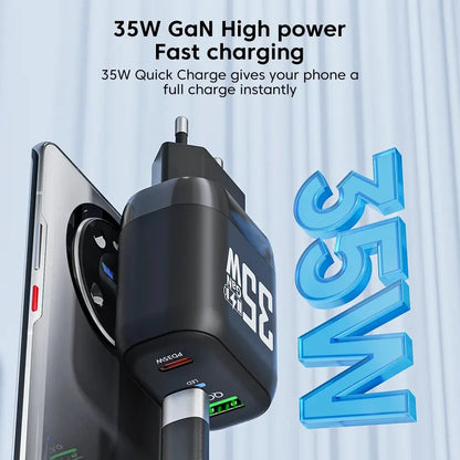 Φορτιστής Δικτύου Techsuit CHPD174, 35W, 3A, 1 x USB-A - 1 x USB-C, Λευκό